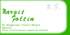 margit foltin business card